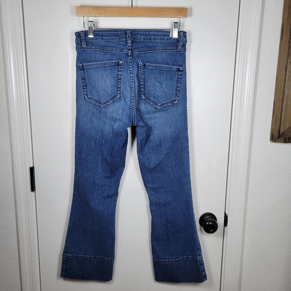 Morrison Starlet Blue Boot Crop Jeans Mid Rise Size 28 Distressed Hem - Picture 6 of 9